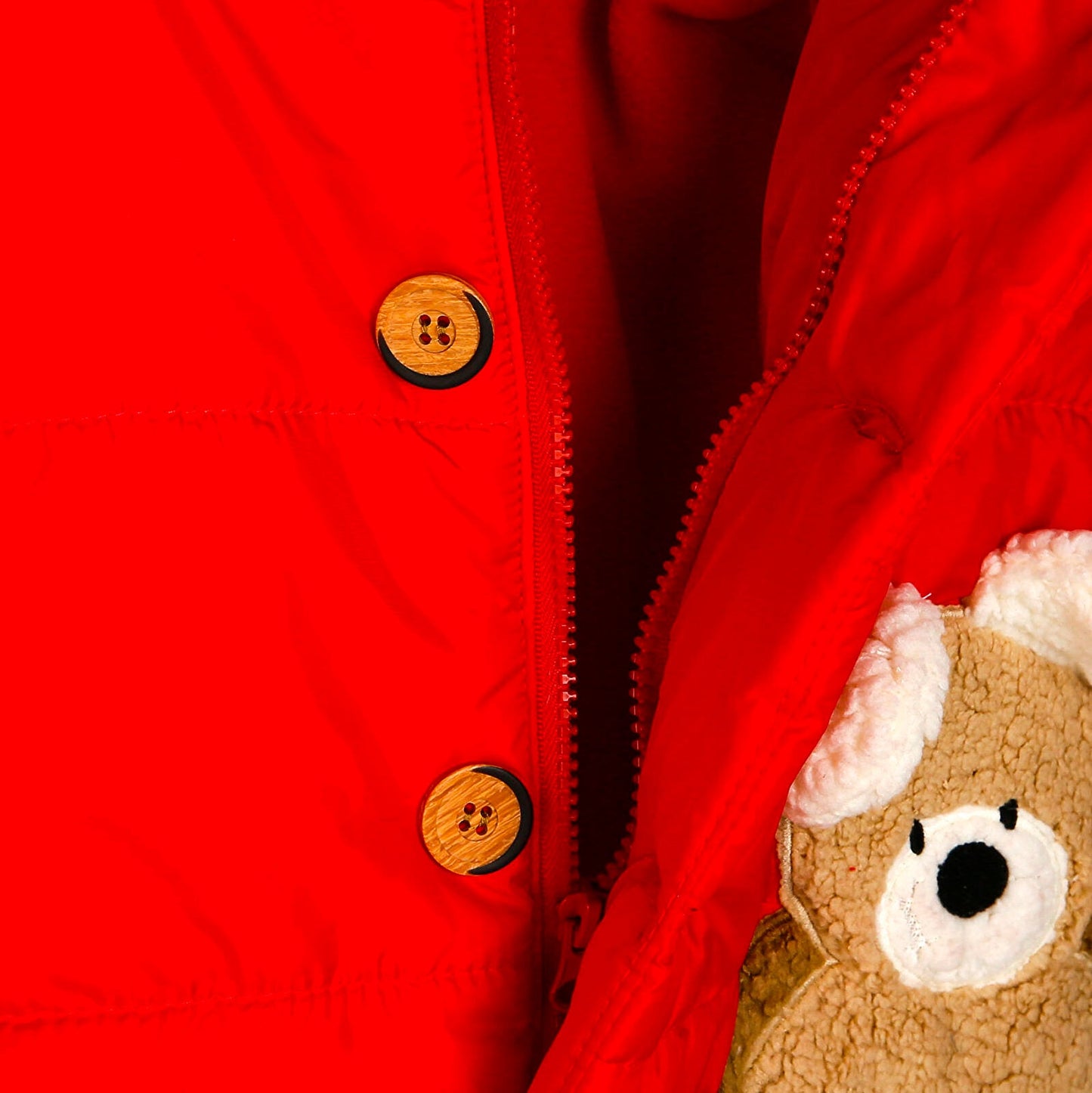 Midimod Baby Boy Coat with Toy Pocket - Red