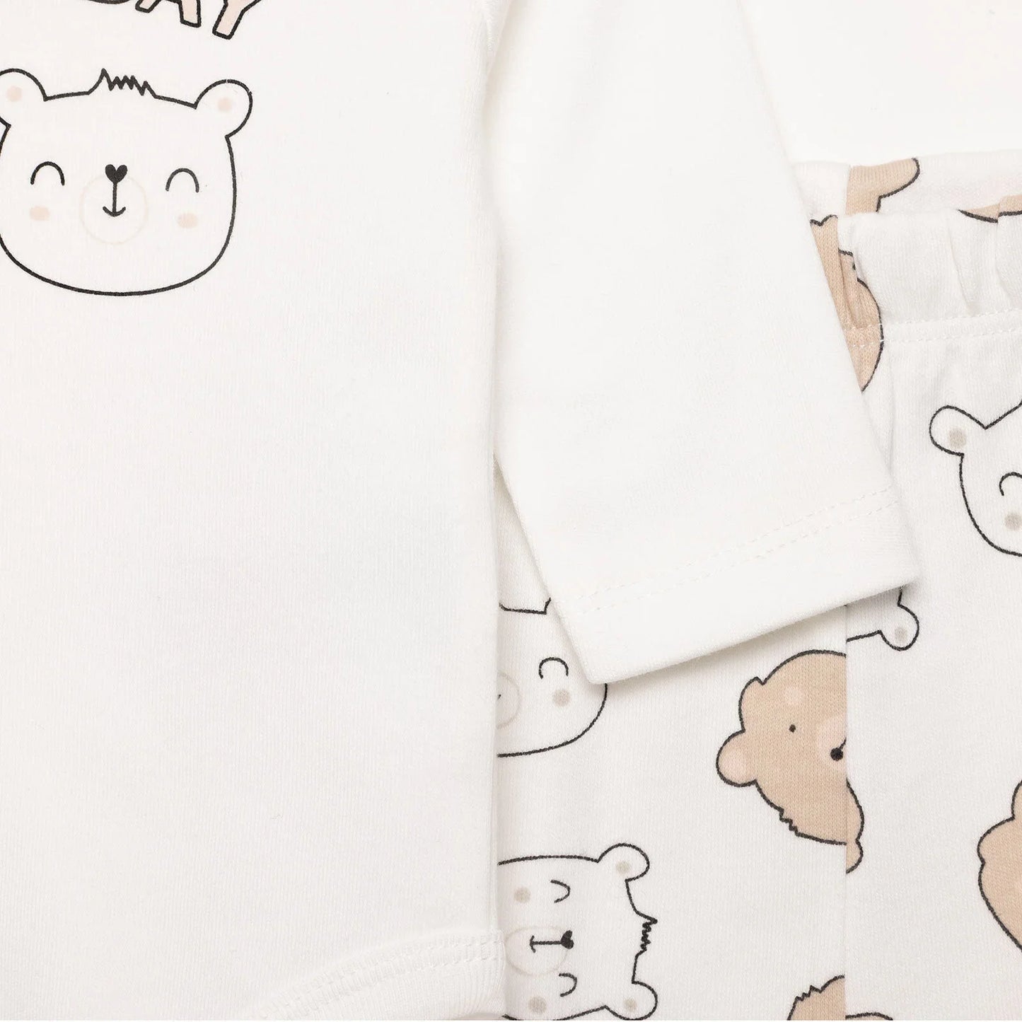 HelloBaby Boy Body-Footed Bottom-Hat - Ecru