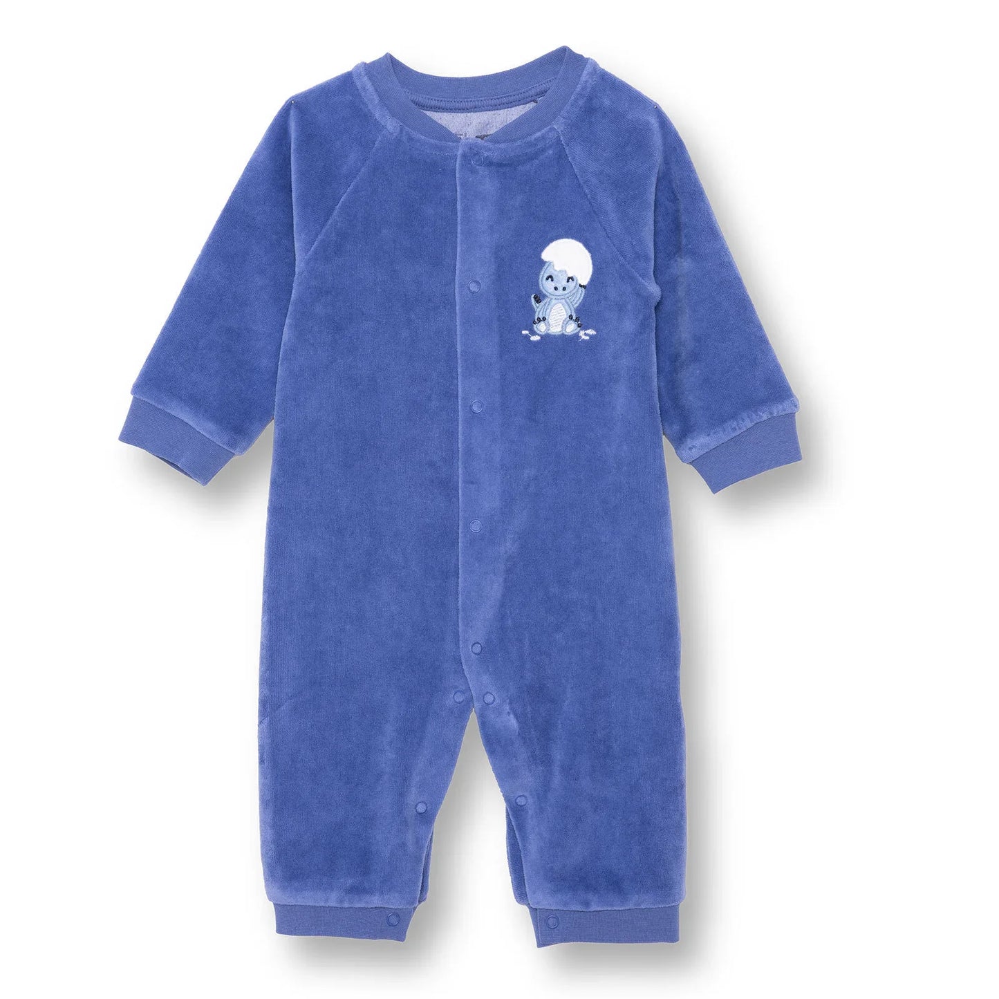 HelloBaby Newborn Velvet Footless Jumpsuit - Indigo