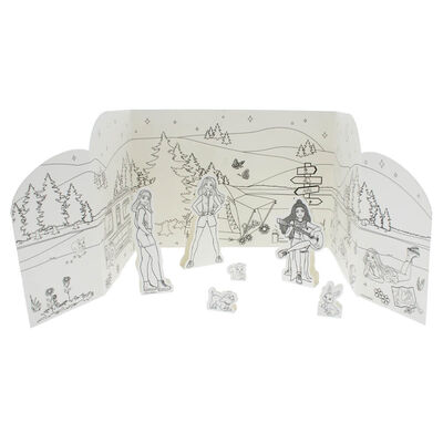 Barbie A4 Make & Colour Barbie Camping set