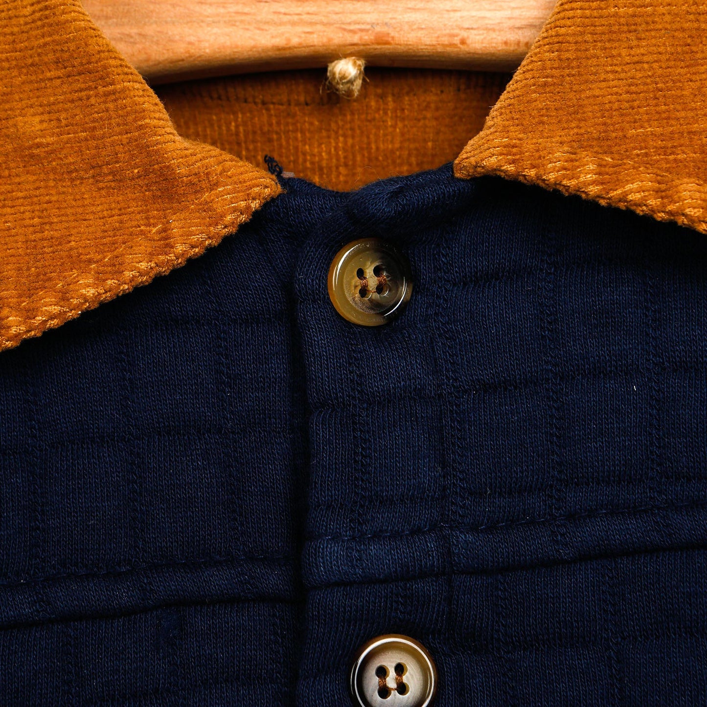 Tuffy Quilted Cardigan - Navy Blue