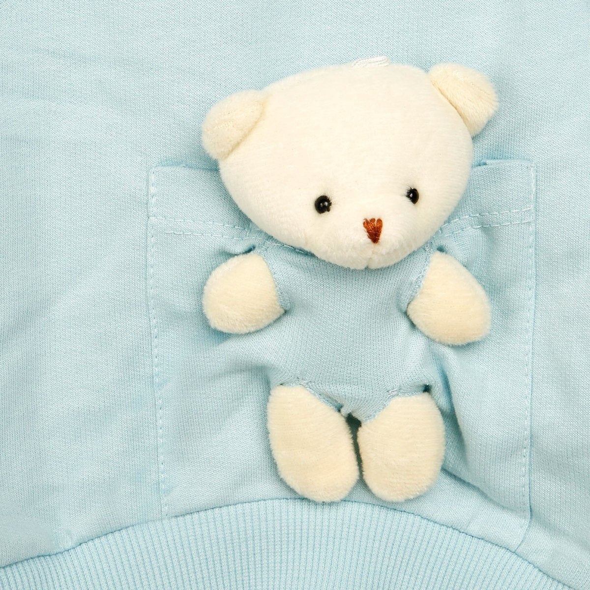Tuffy Sweatshirt- Footless Bottom Bear - Light Blue