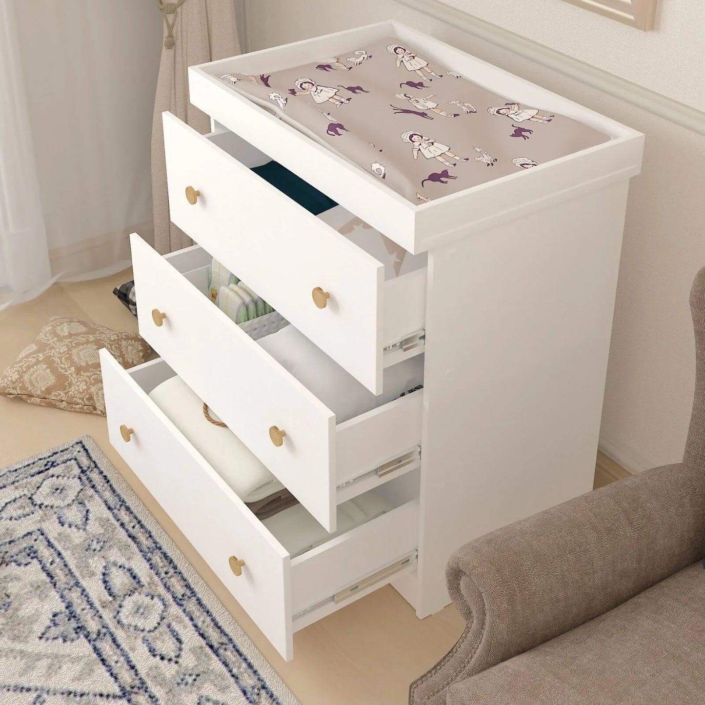 Shefa Kids 888 Changing Dresser - White