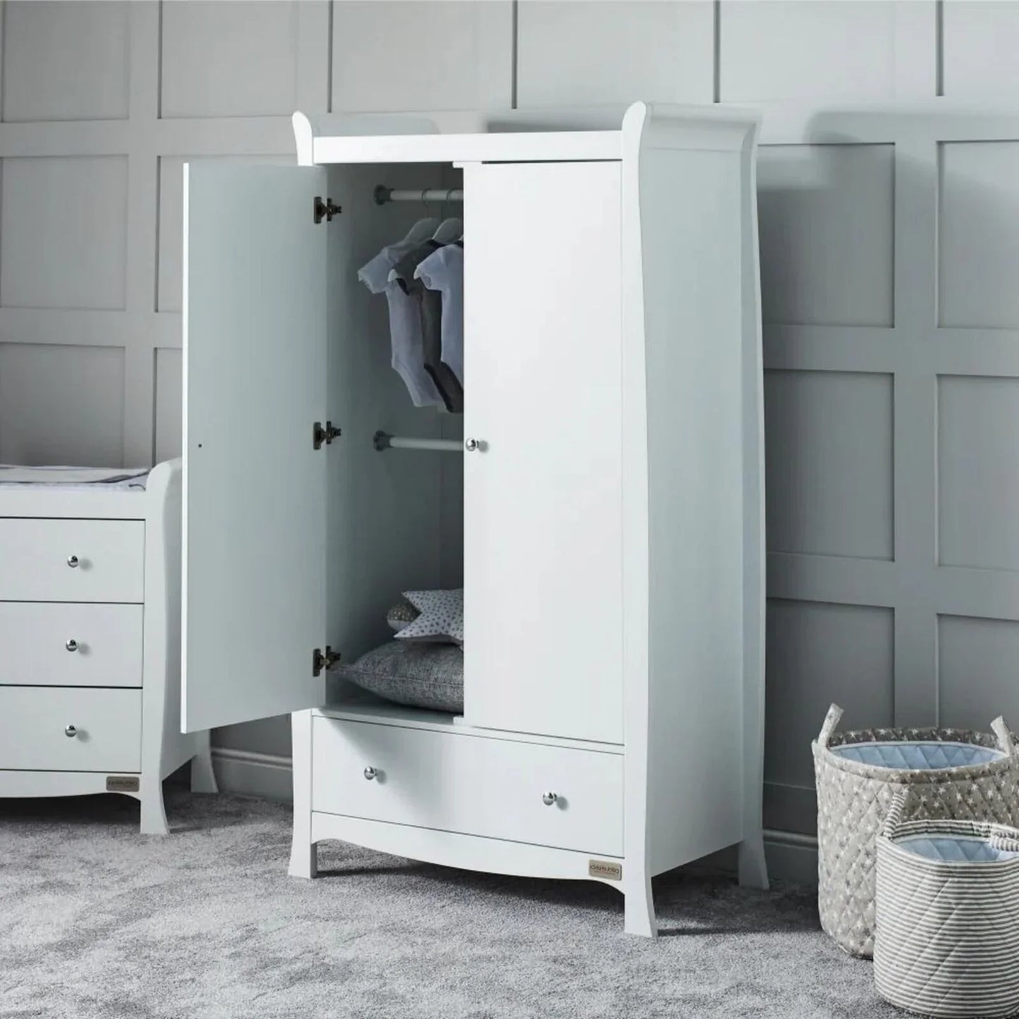 Ickle Bubba Snowdon Wardrobe - White