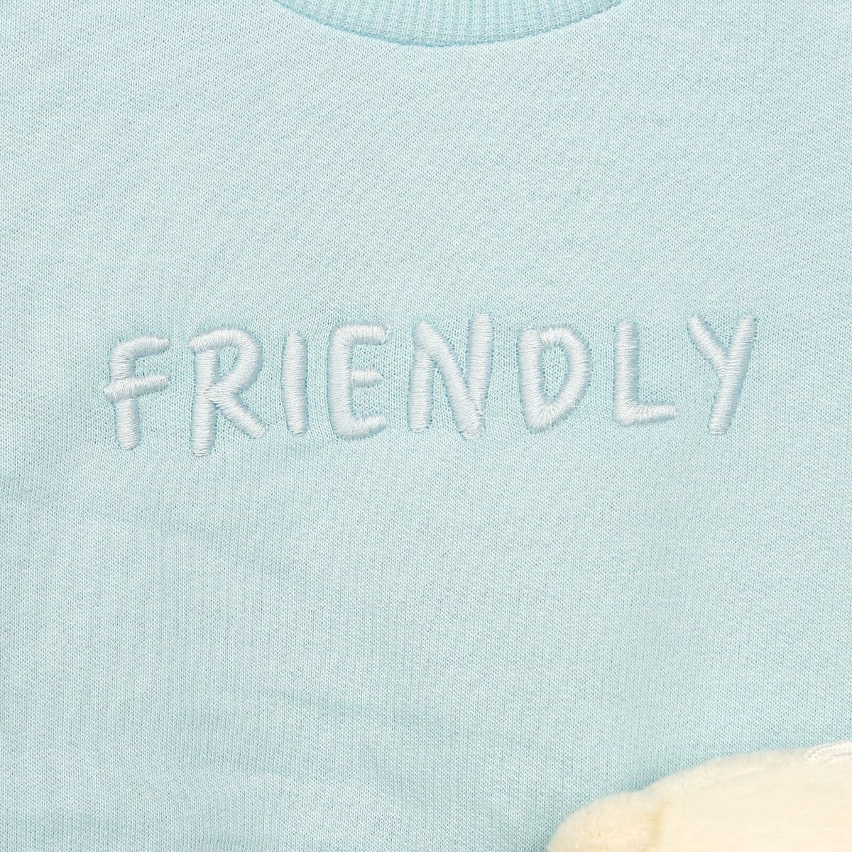 Tuffy Sweatshirt- Footless Bottom Bear - Light Blue