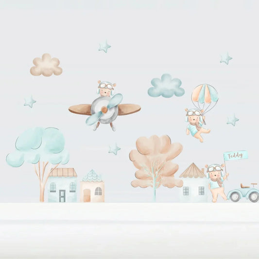 Live Vida Teddy Adventures Large Wall Stickers