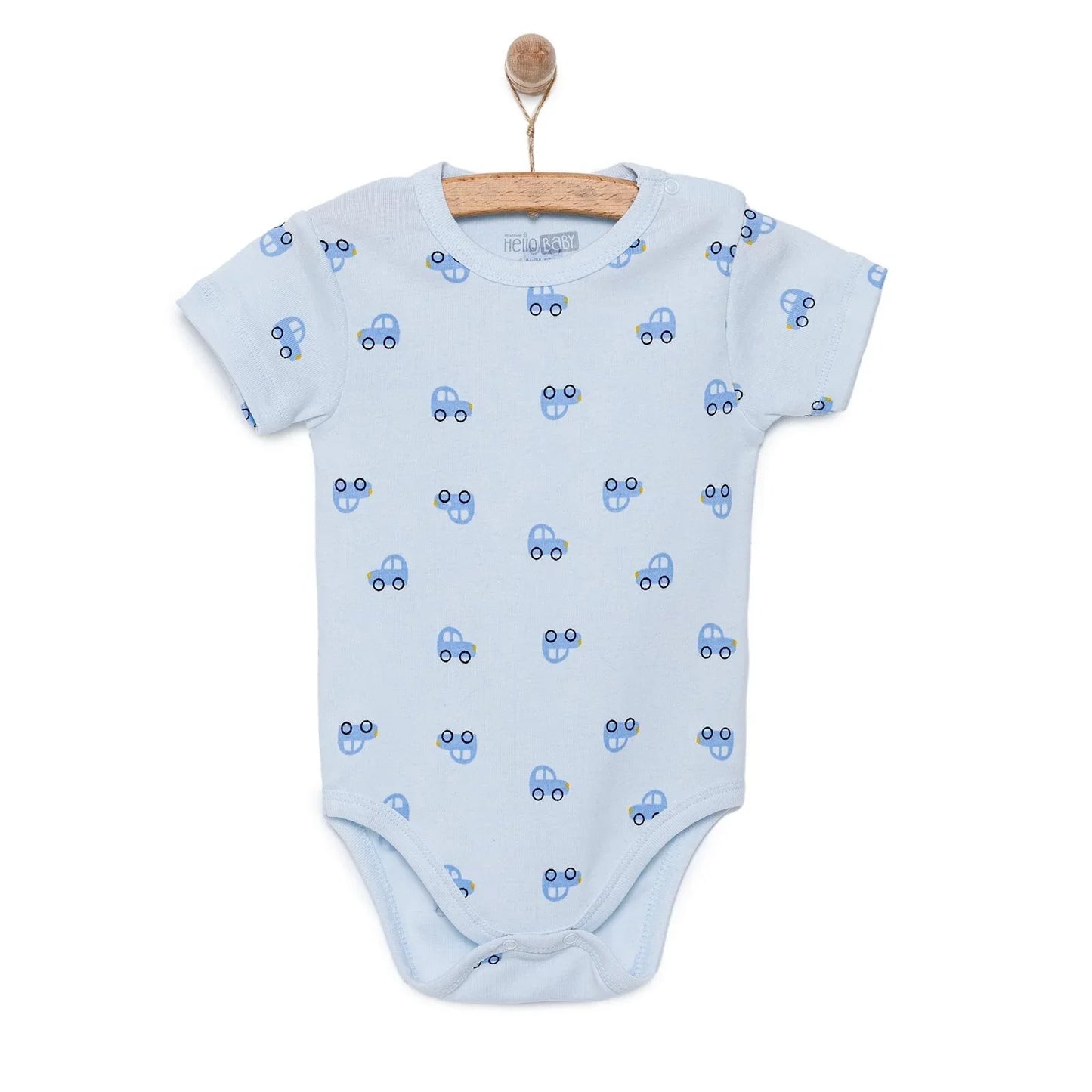 HelloBaby Boy Short Sleeve Bodysuit - Blue