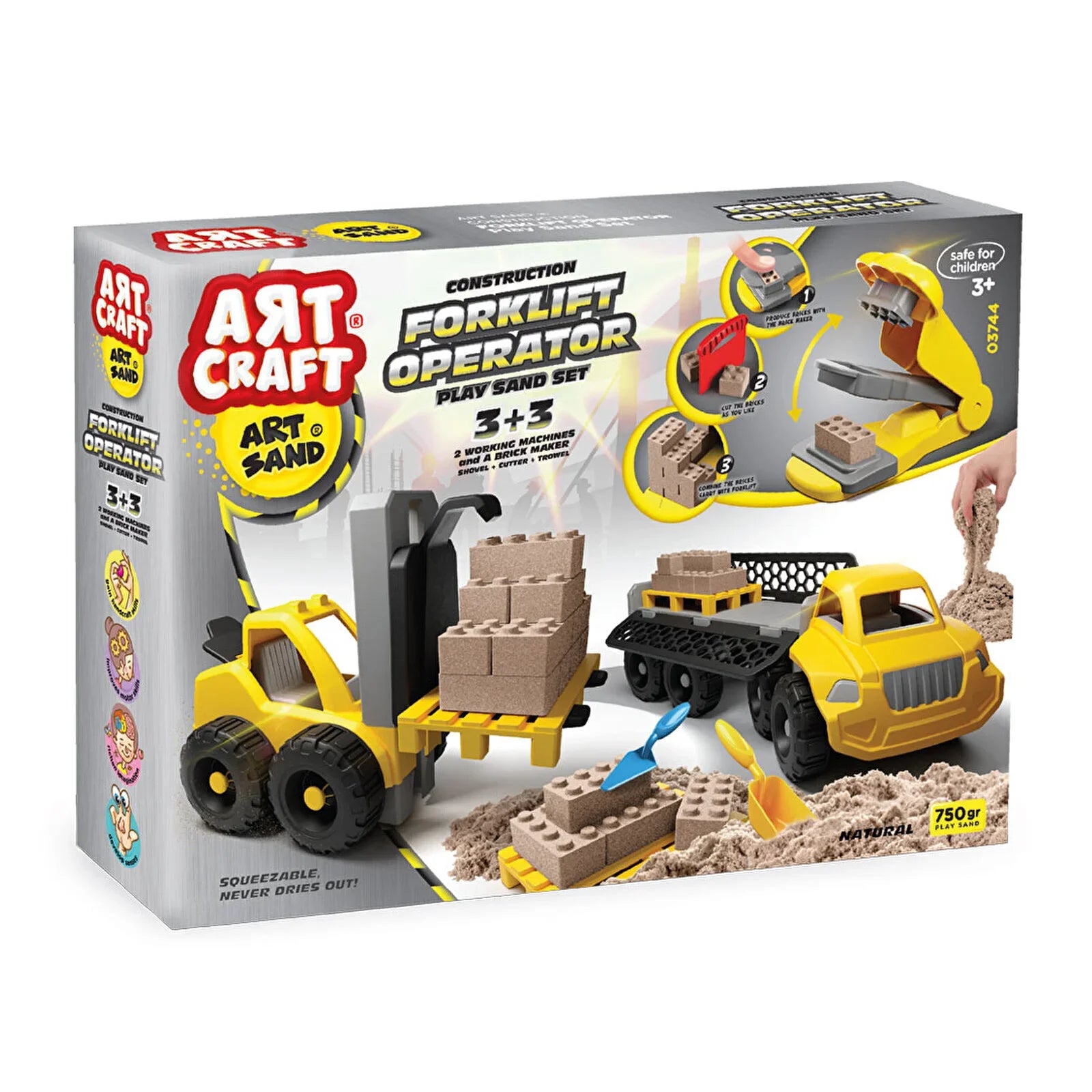 Artcraft Forklift Operator Play Sand Set 750 Gr