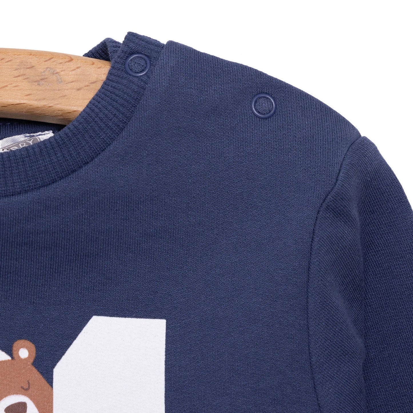 HelloBaby Basic Low Raised Lion Printed Sweatshirt - Navy Blue