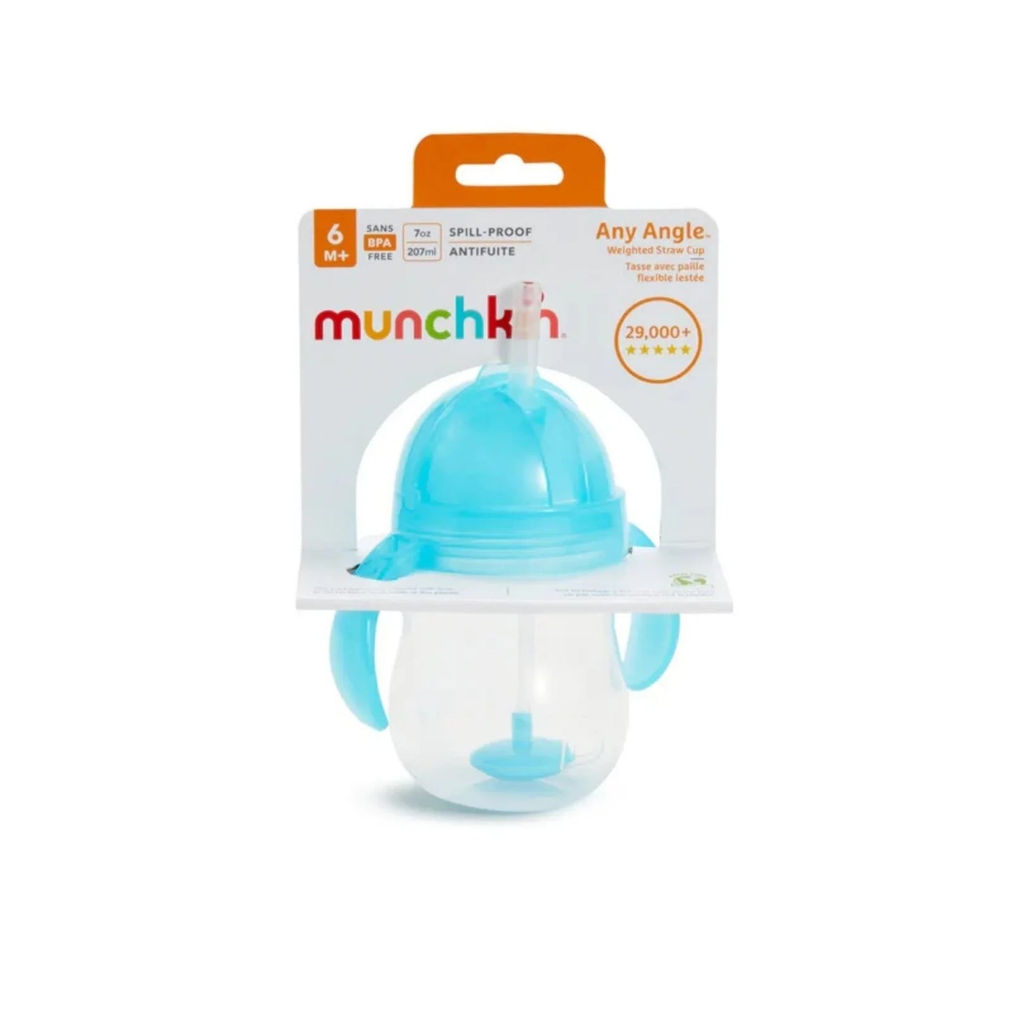Munchkin Click Lock Tip & Sip Weighted Straw Cup 207ml - Blue