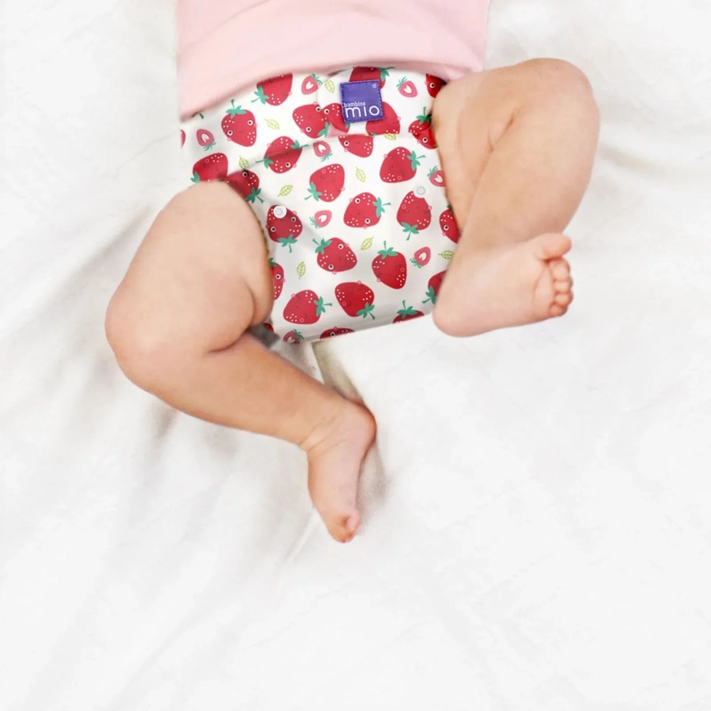 Bambino Mio-Miosolo All-in-One Reusable Nappy - Strawberry Cream