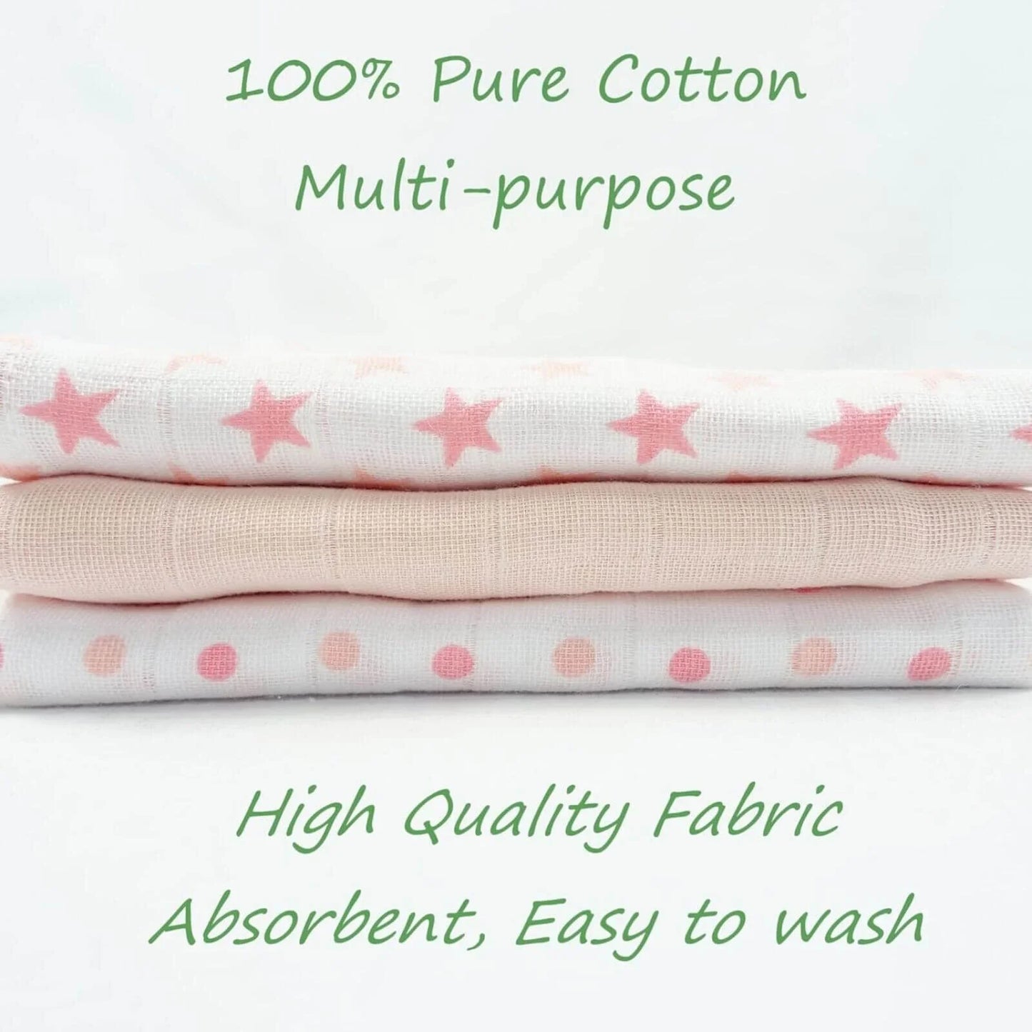 MuslinZ 6 Pack Muslin Squares 70x70cm - Pink