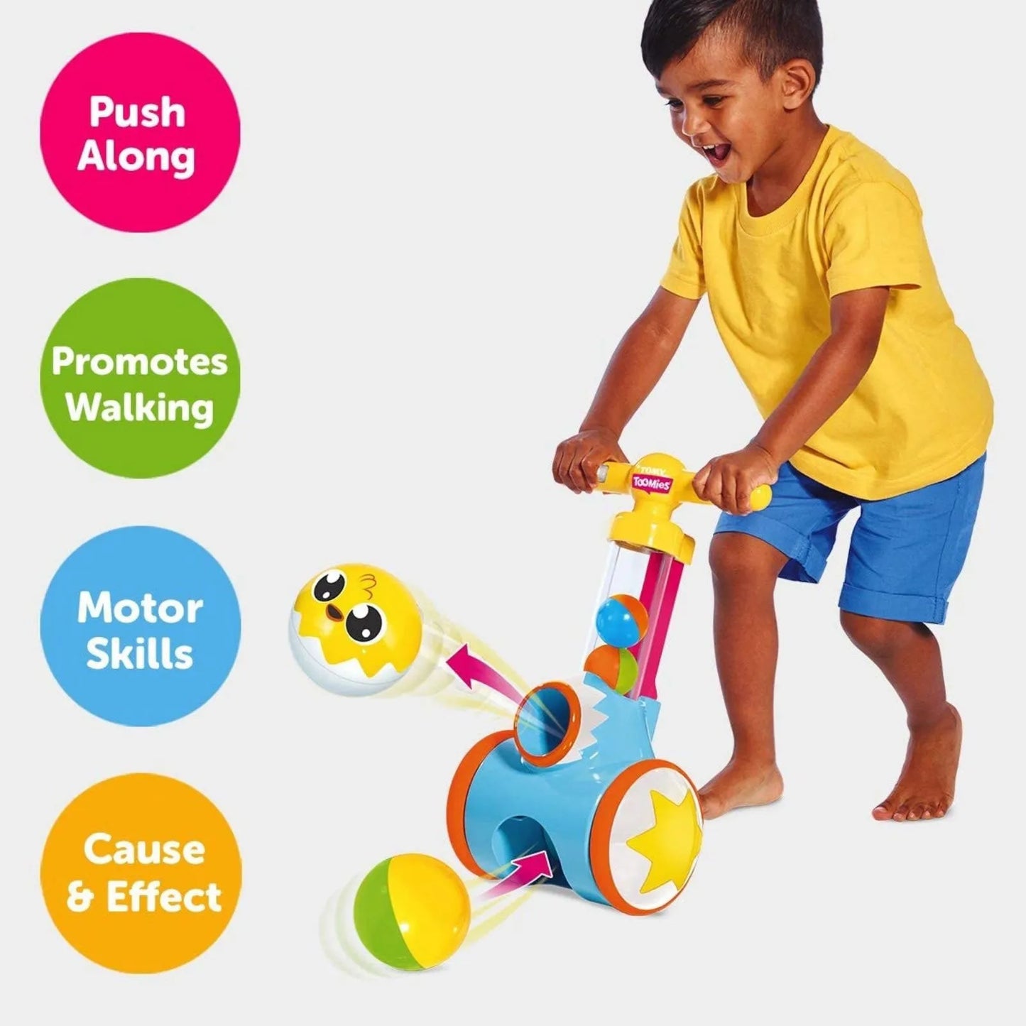 TOMY Toomies Pic and Pop Push Along Baby Toy
