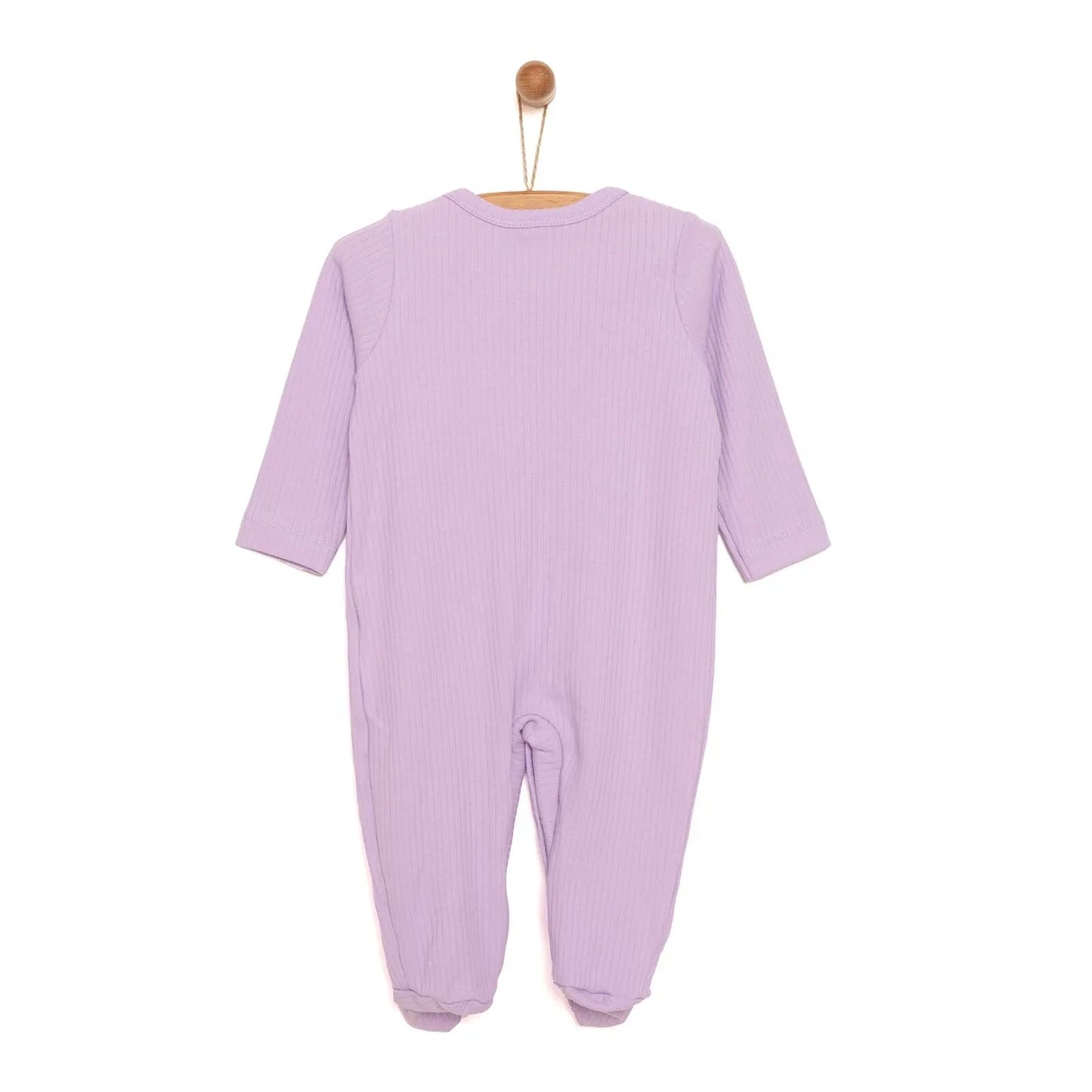 HelloBaby Newborn Girl Footed Jumpsuit - Purple