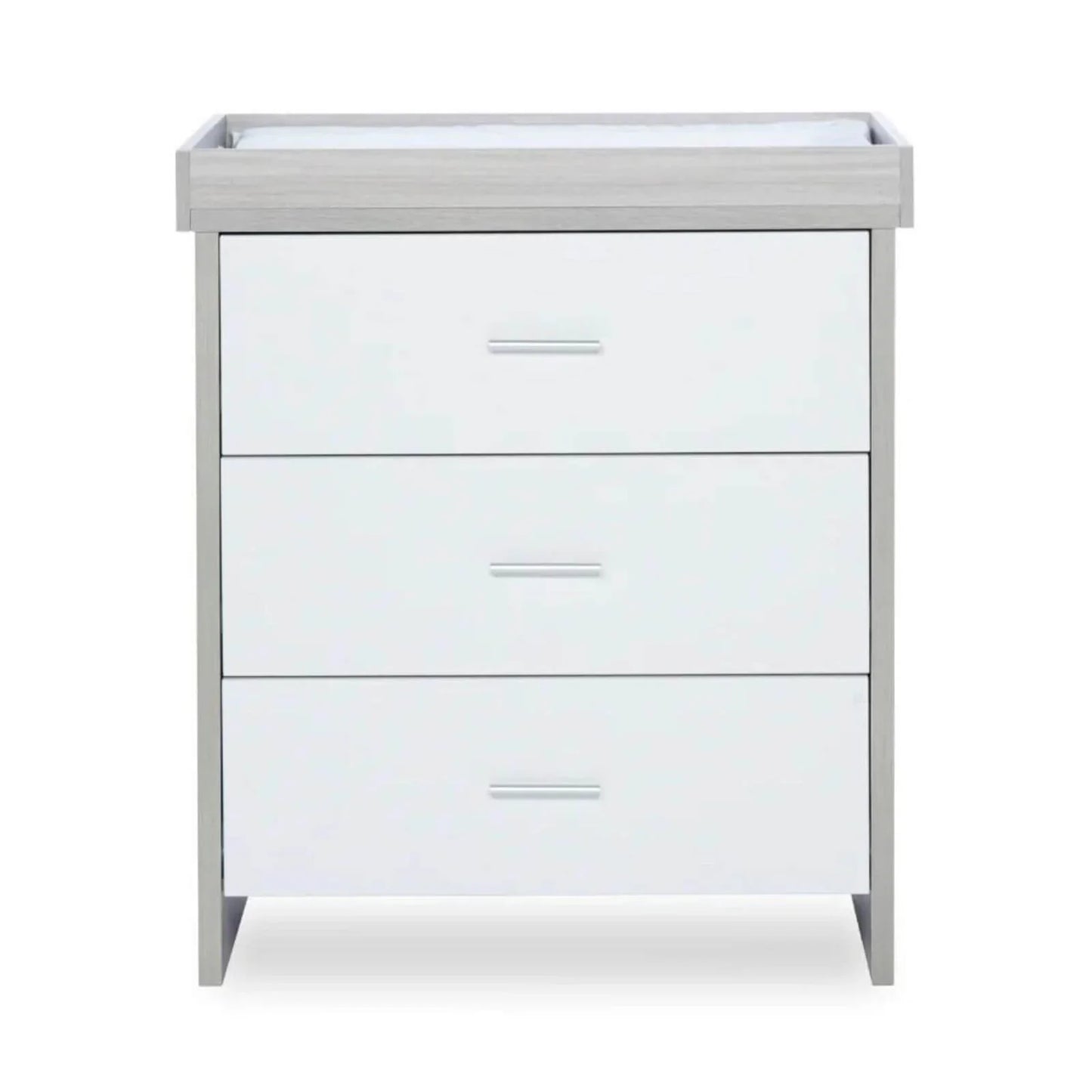Ickle Bubba Pembrey Changing Unit & Chest - Ash Grey & White