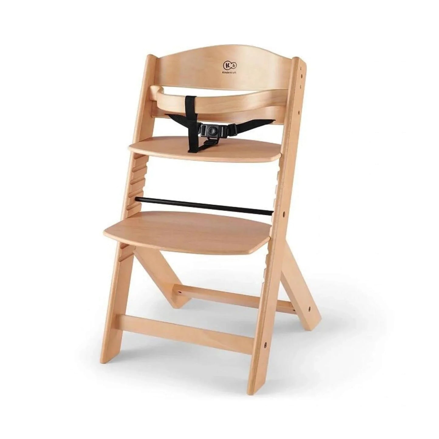 Kinderkraft Enock Wooden Highchair - Wooden Natural