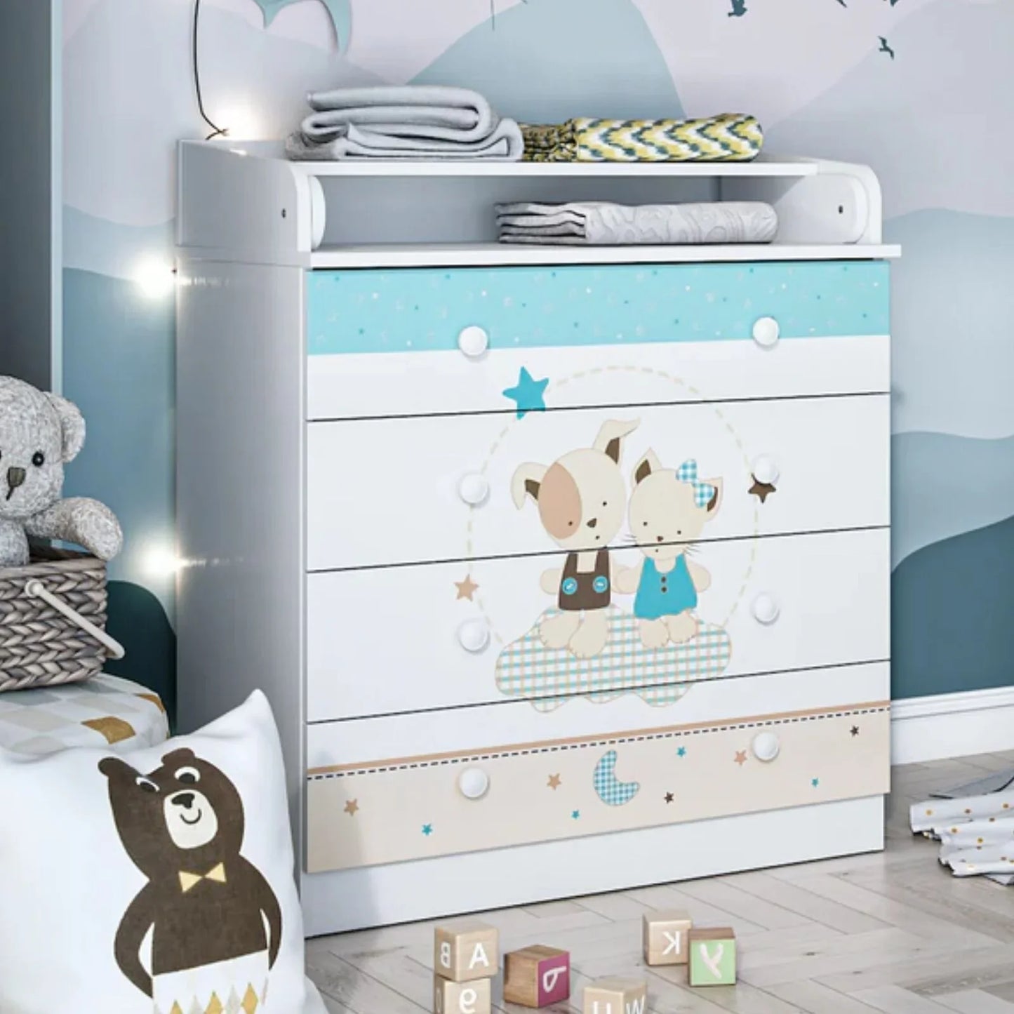 Shefa Kids 800 Changing Dresser - Best Friends