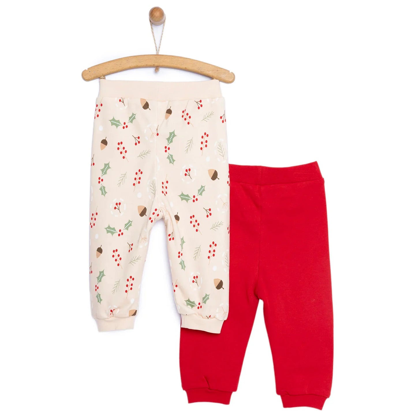 HelloBaby Christmas Baby Girl Themed 2 Piece Bottom - Red