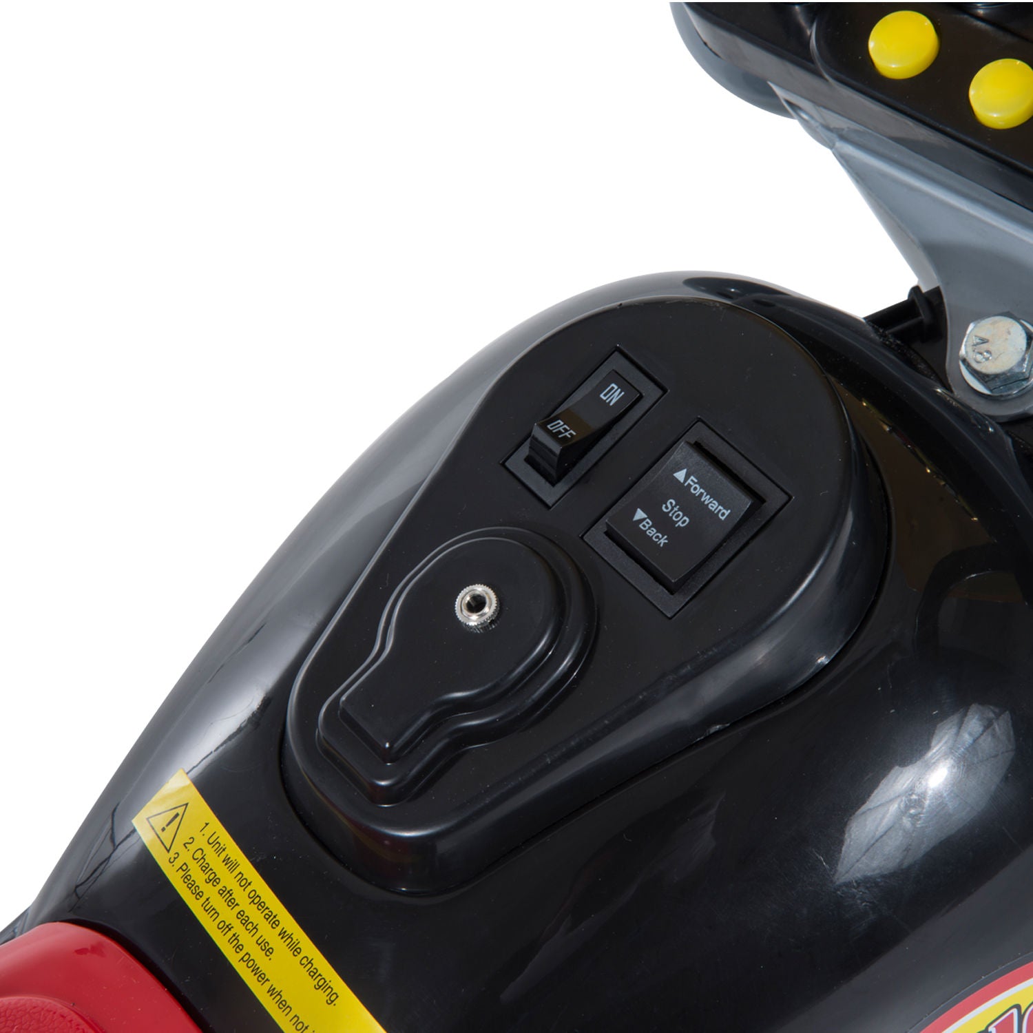 HOMCOM Electric Motorbike for Kids 6V Battery Powered Ride On Motorcycle with Lights and Sounds for 3-6 Years, Black-7