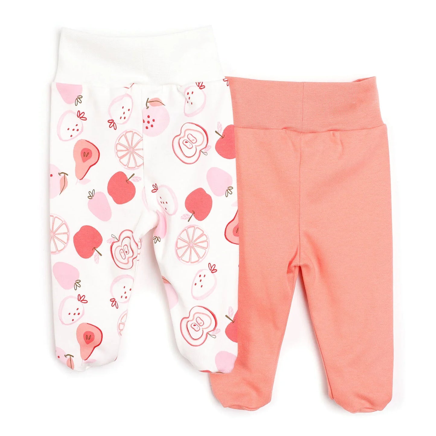 HelloBaby Baby Girl Legging with Feet 2pcs - Pink