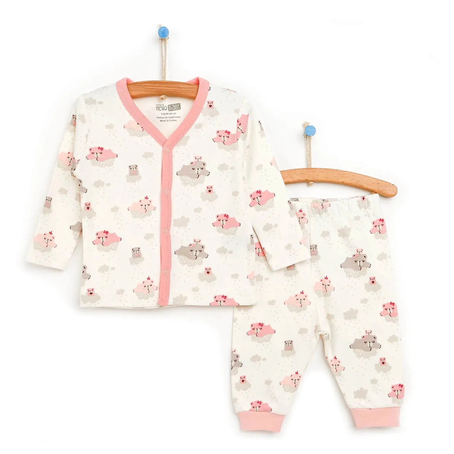 HelloBaby Basic Baby Girl Pyjamas Set - Light Pink