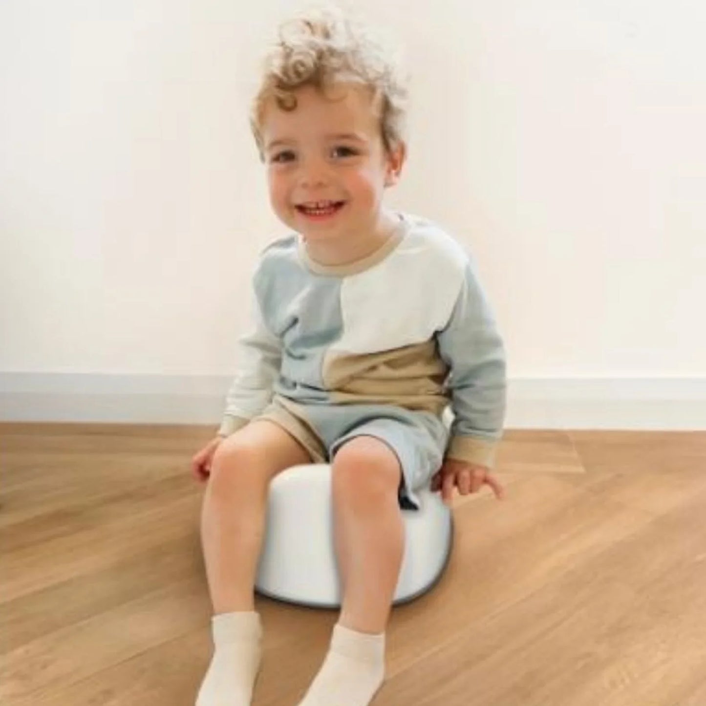 Deambaby First Stage Toddler Potty with Grey Trim - White