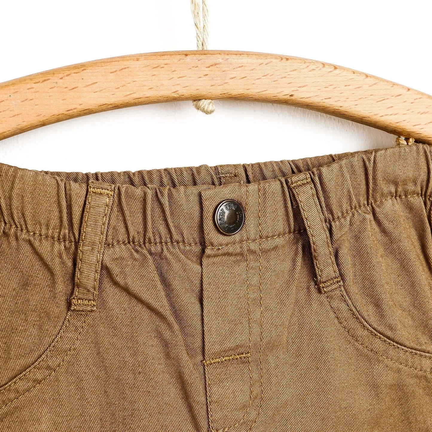 HelloBaby Basic Baby Boy Woven Pants - Light Brown