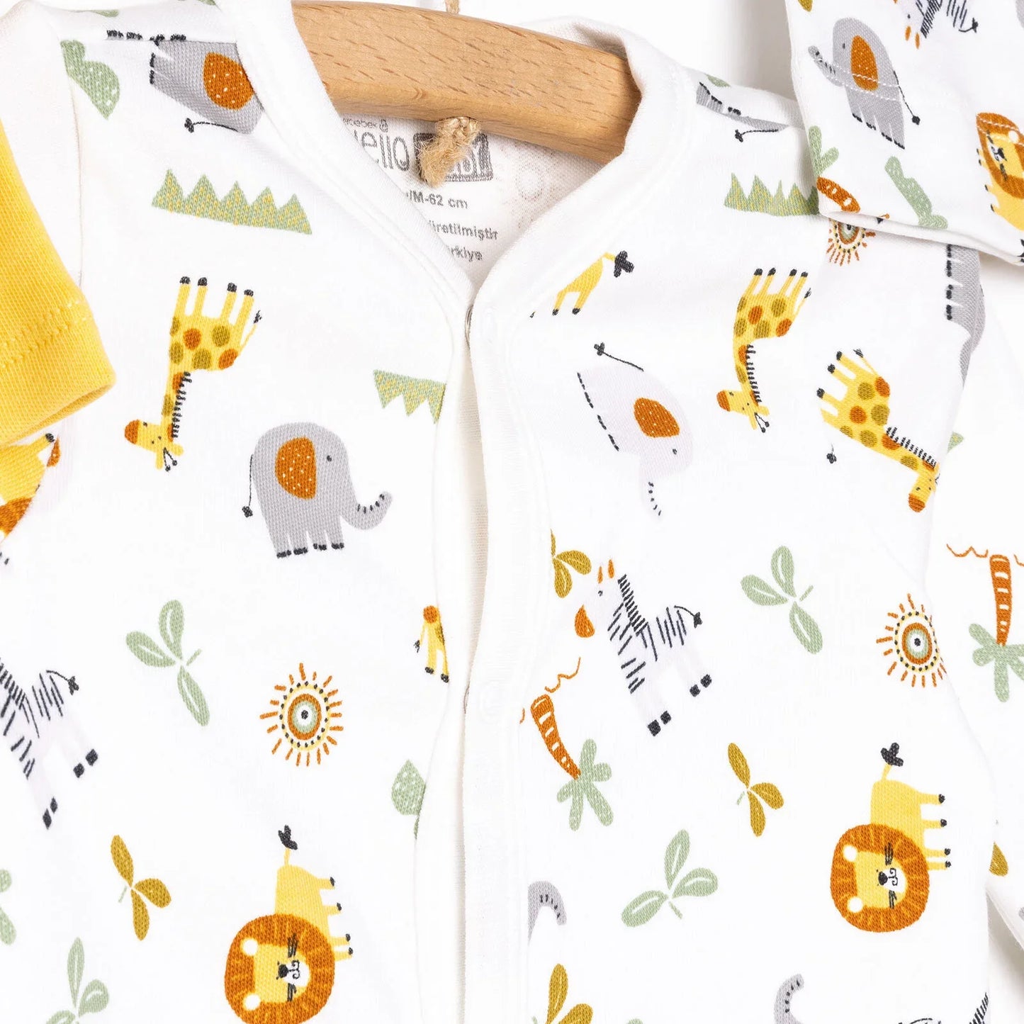 HelloBaby Newborn 2pcs Jumpsuit-Hat - Green