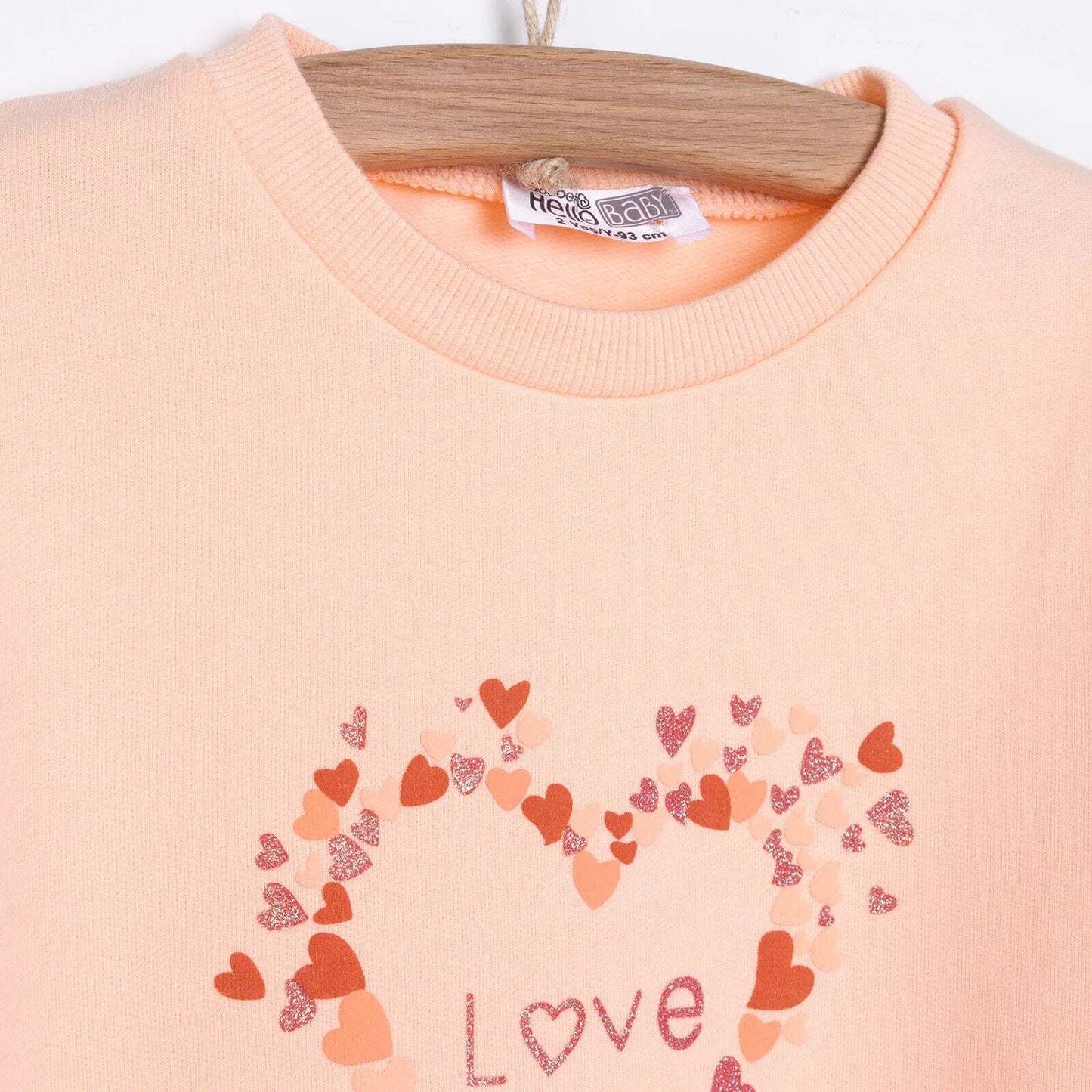 HelloBaby Sweatshirt Footless Bottom - Salmon