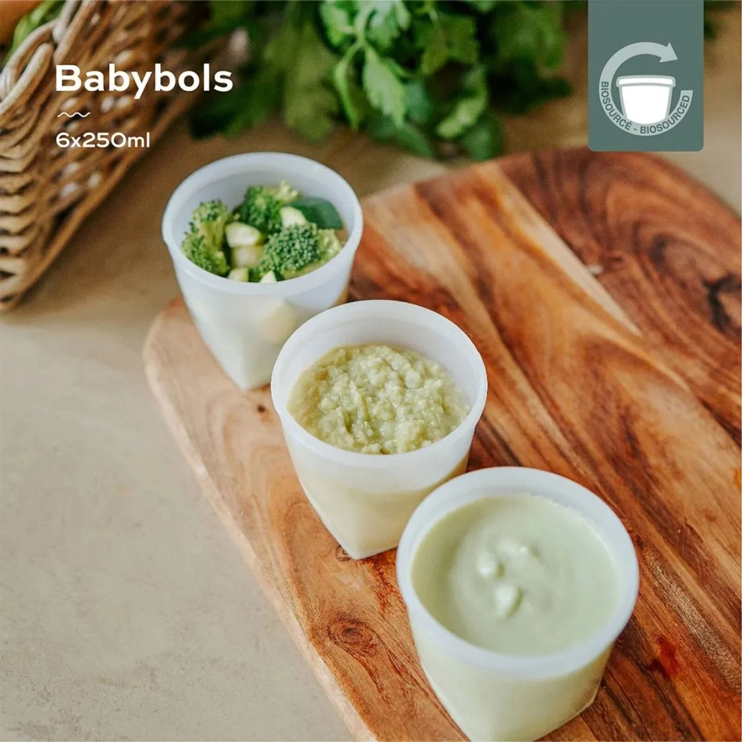 Babymoov Bio-Sourced Babybols Food Containers 250ml Pack of 6