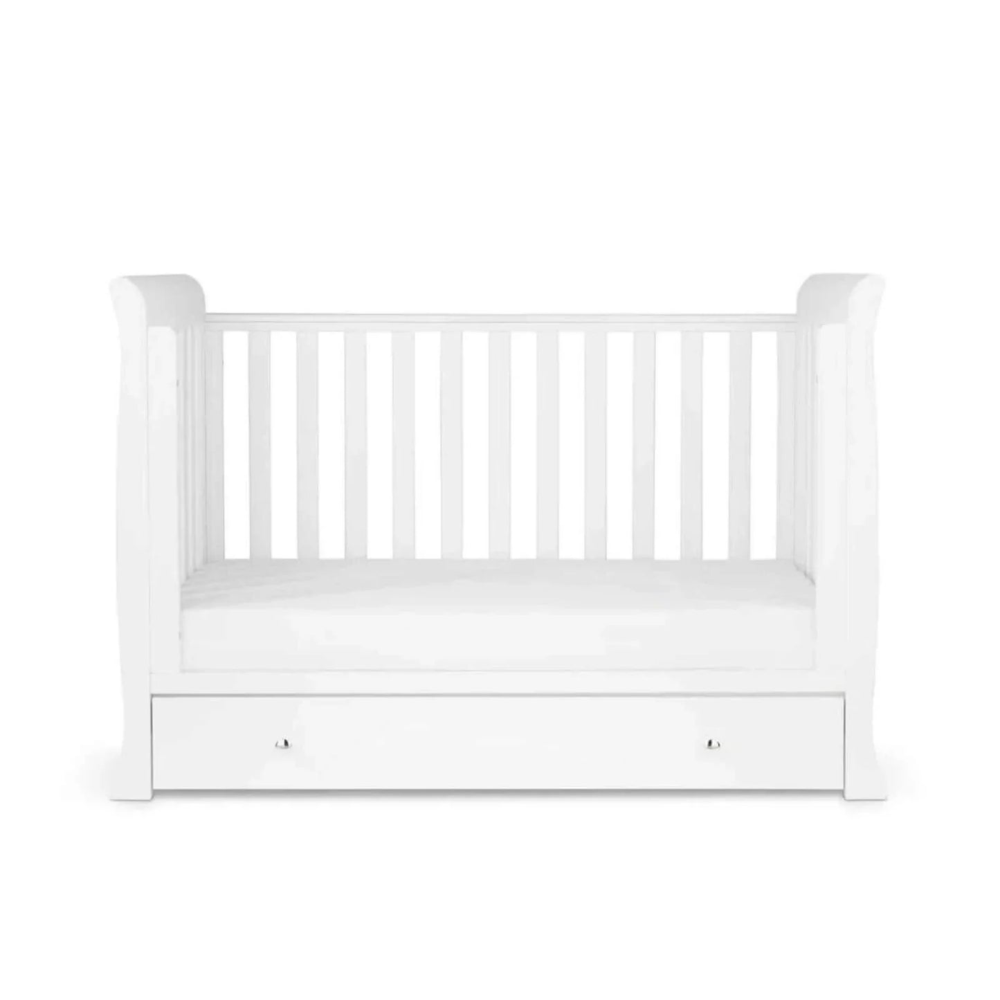 Ickle Bubba Snowdon Mini Cot Bed White - Without Mattress