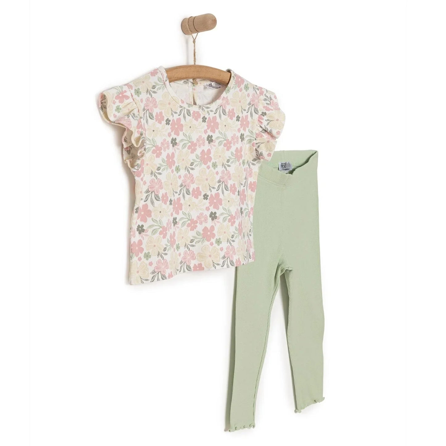 HelloBaby Baby Girl Tight & T-shirt - Patterned