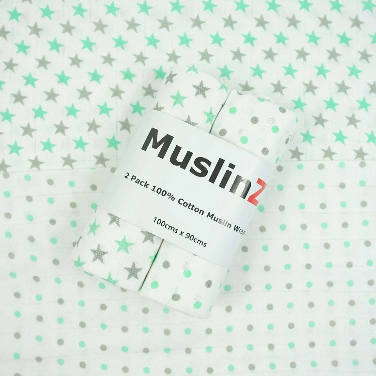 MuslinZ Muslin Swaddles 100x90cm 2 pcs - Mint