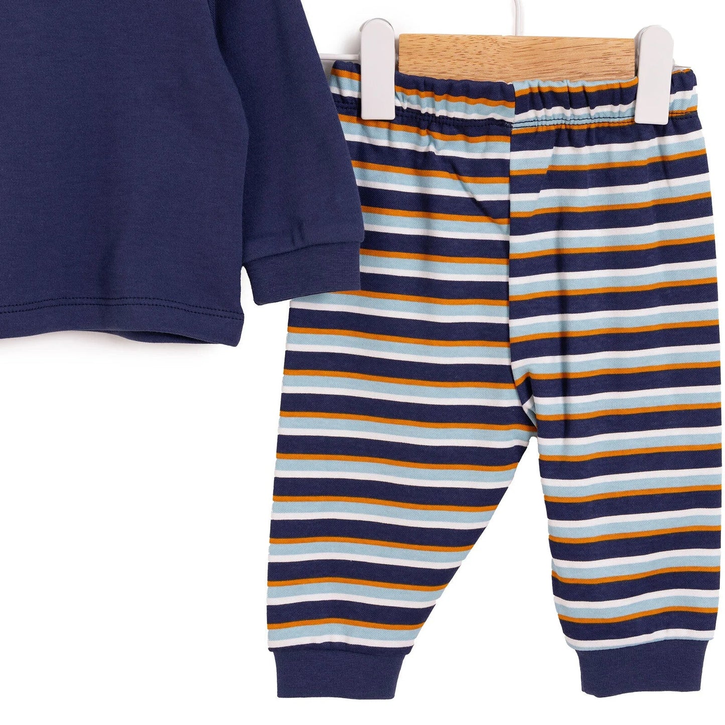HelloBaby Boy Long Sleeve Pyjamas Set - Navy Blue