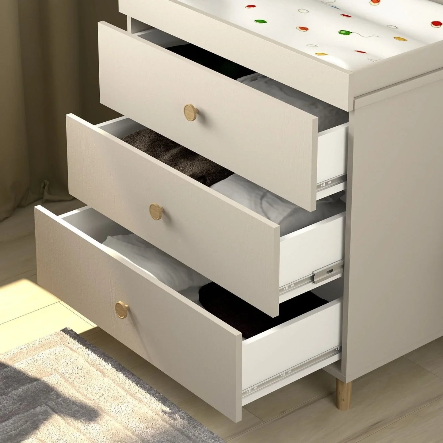 Shefa Kids 890 Changing Dresser - Cashmere Beige