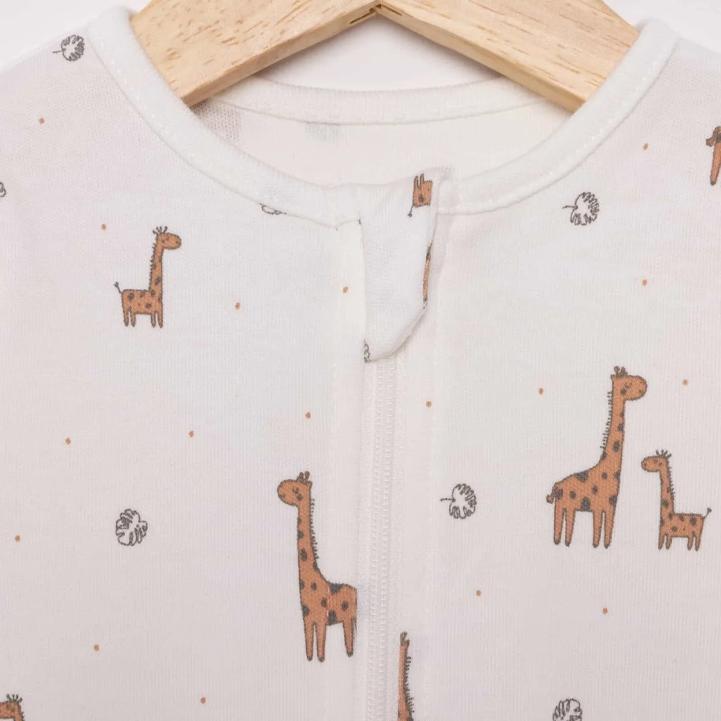 HelloBaby Newborn Girl Footed Jumpsuit - Ecru