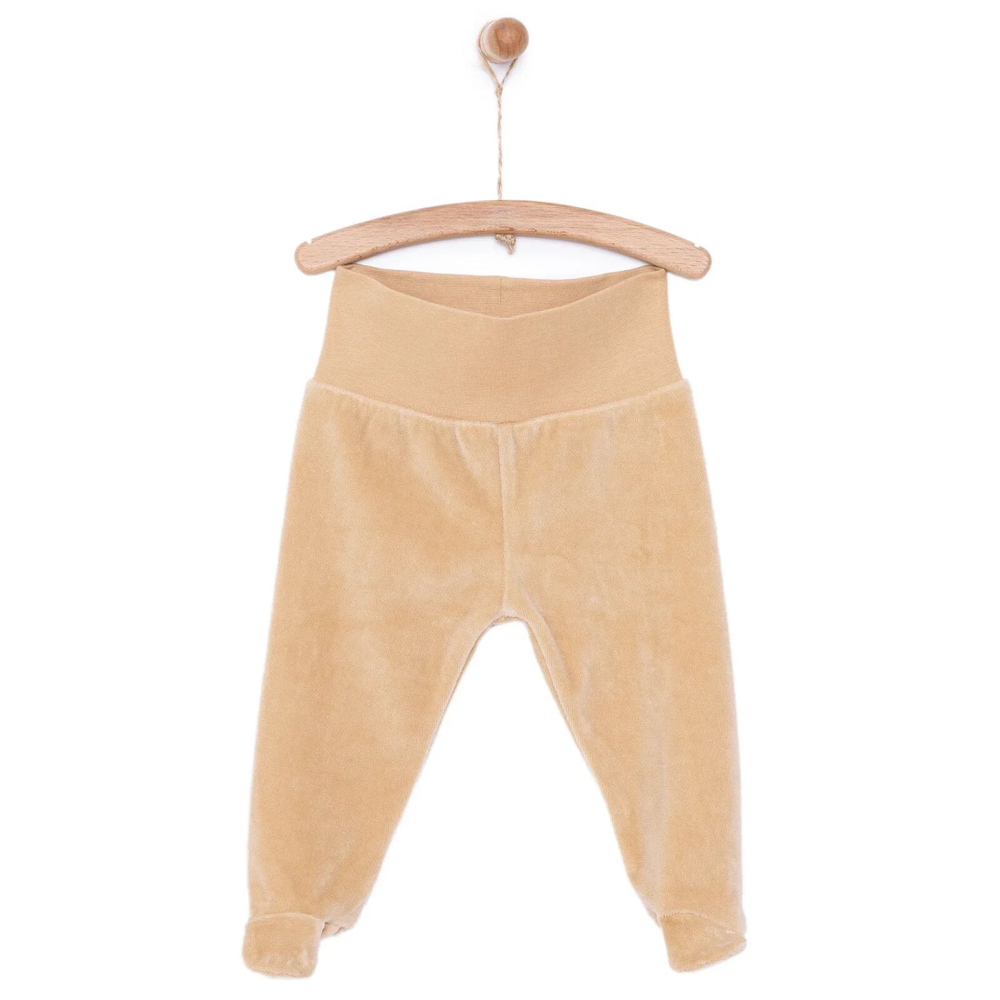 HelloBaby Unisex Velvet Footed Bottom - Beige