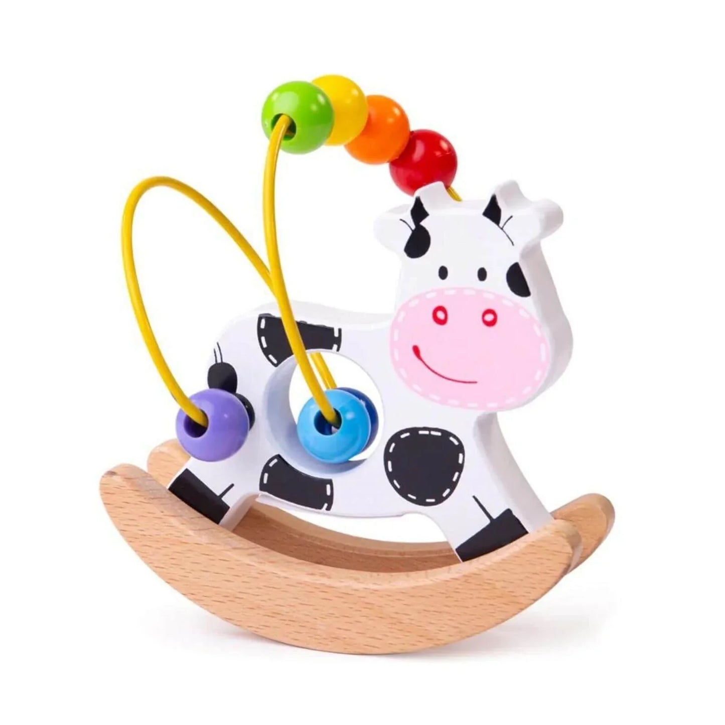 Bigjigs Toys Rocking Bead Frame Cow