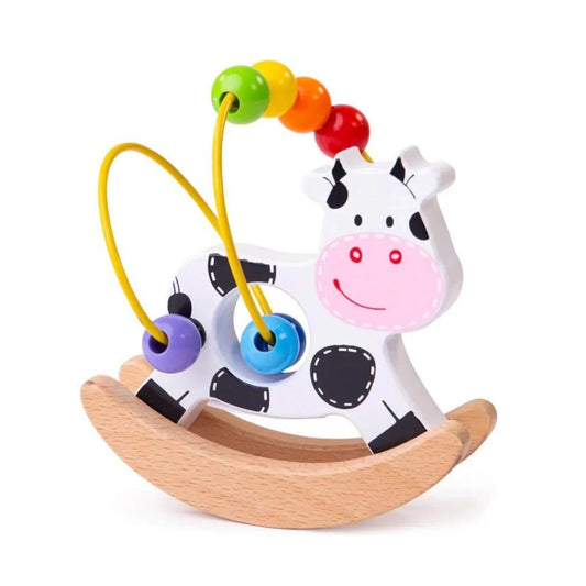Bigjigs Toys Rocking Bead Frame Cow