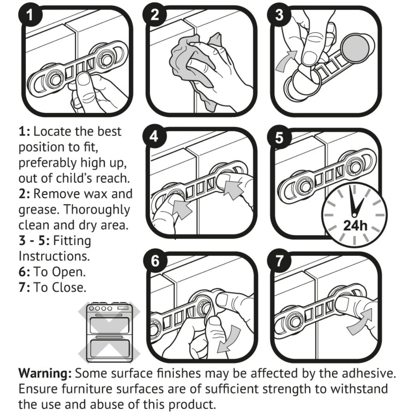 Clippasafe Mini Multi-Purpose Lock Pack of 2
