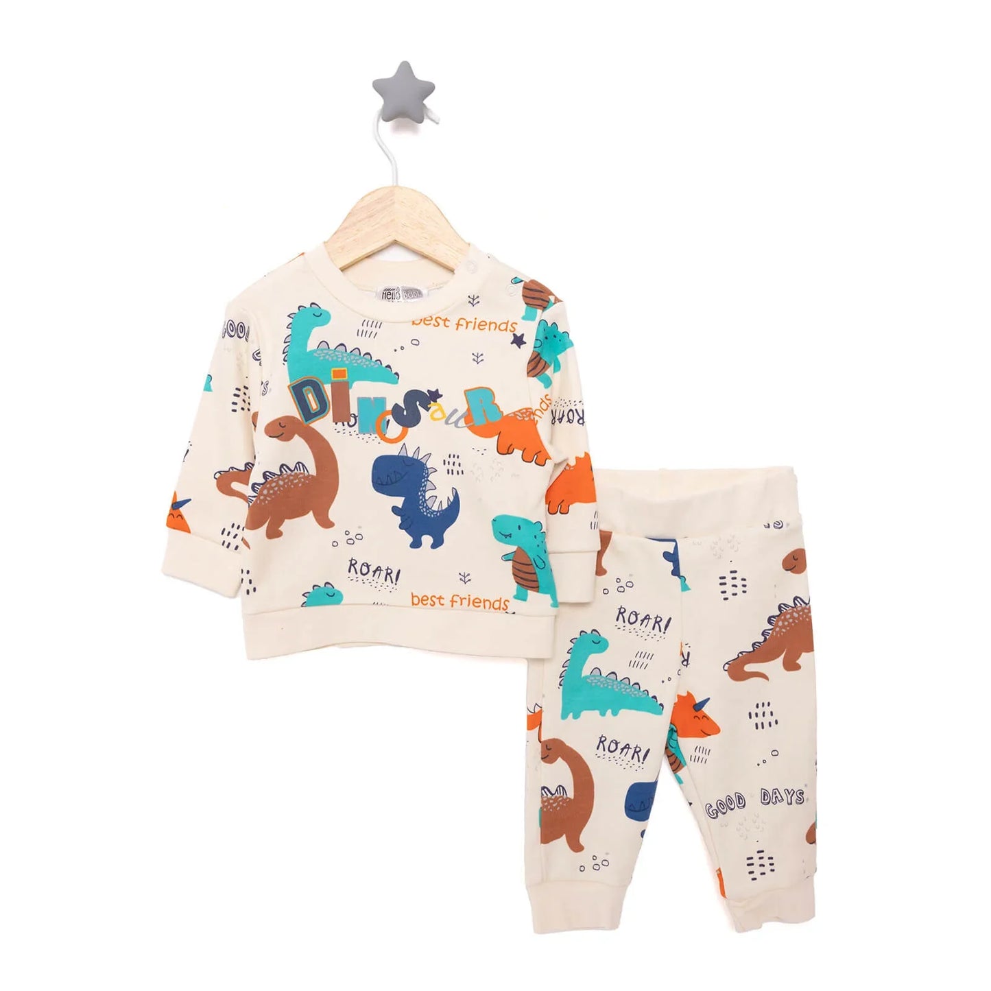 HelloBaby Baby Boy Sweatshirt Footless Bottom - Printed