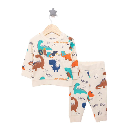 HelloBaby Baby Boy Sweatshirt Footless Bottom - Printed