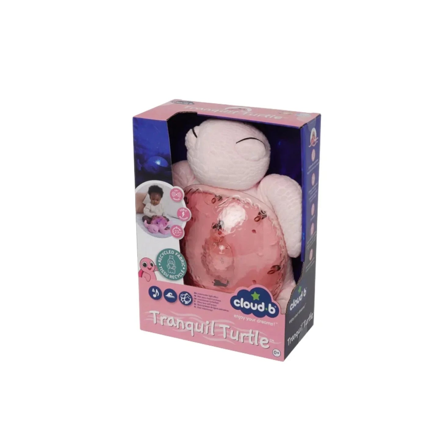 Cloud.b Tranquil Turtle White Noise & Night Light - Pink