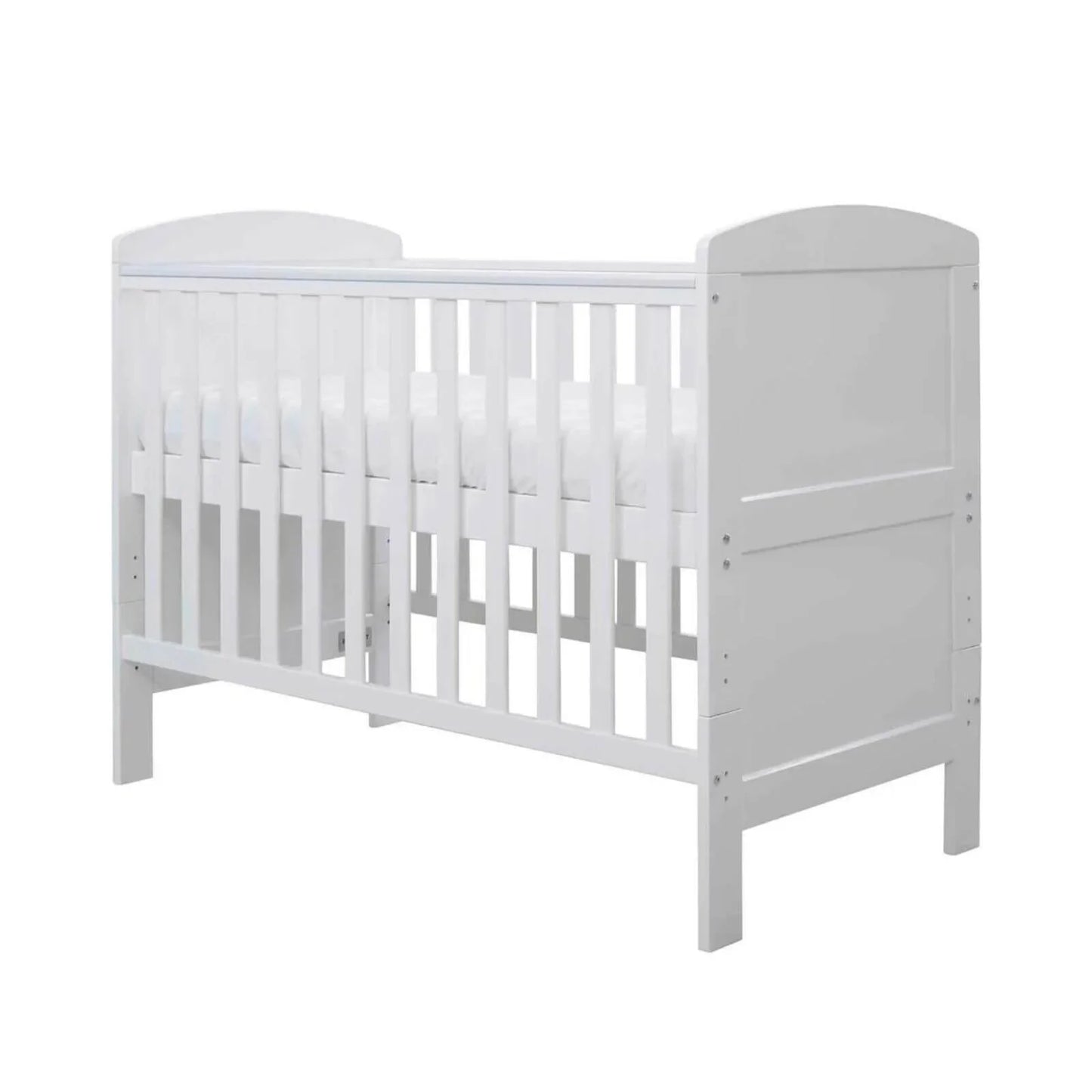 Ickle Bubba Coleby Mini Cot Bed White - Premium Sprung Mattress