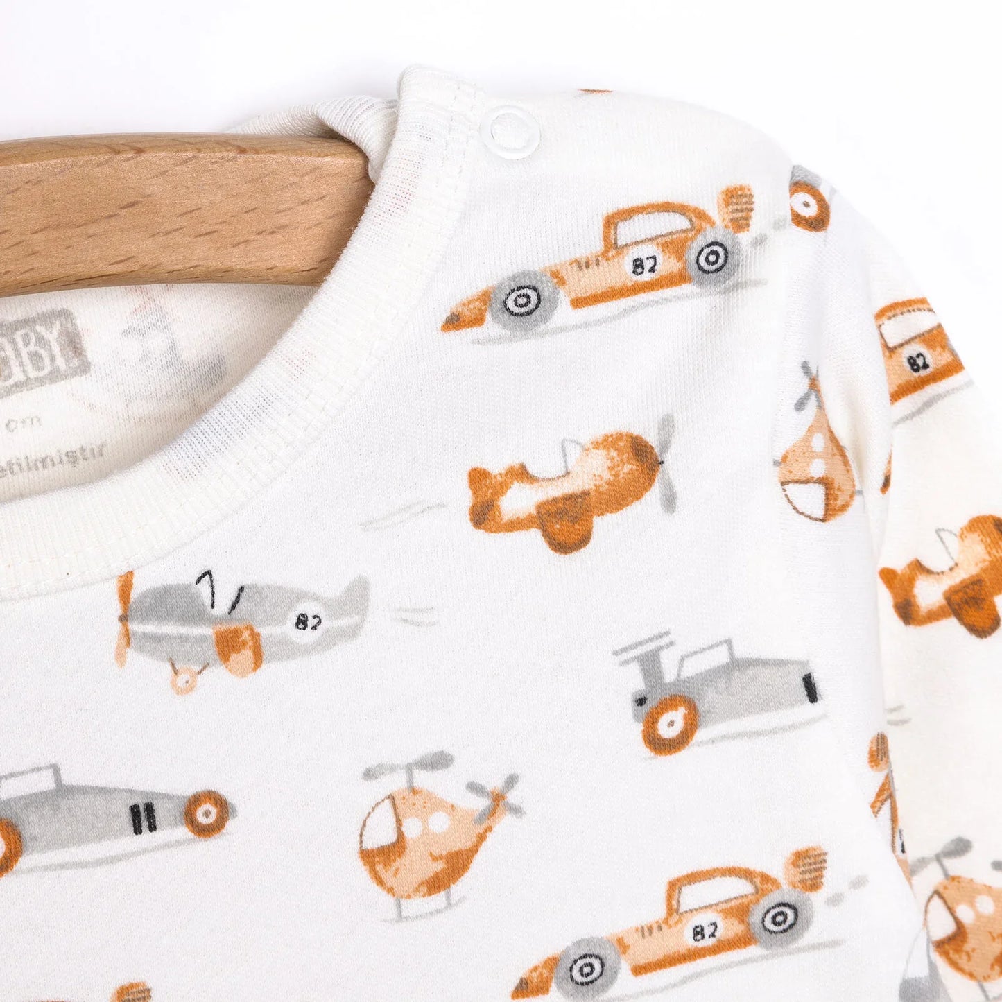 HelloBaby Boy Long Sleeve Bodysuit - Ecru