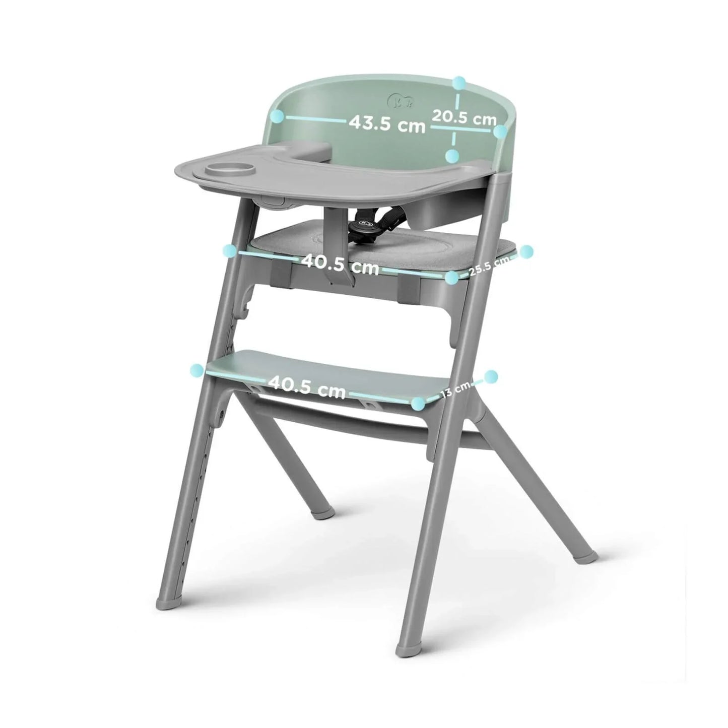 Kinderkraft Livy Highchair with Tray - Olive Green