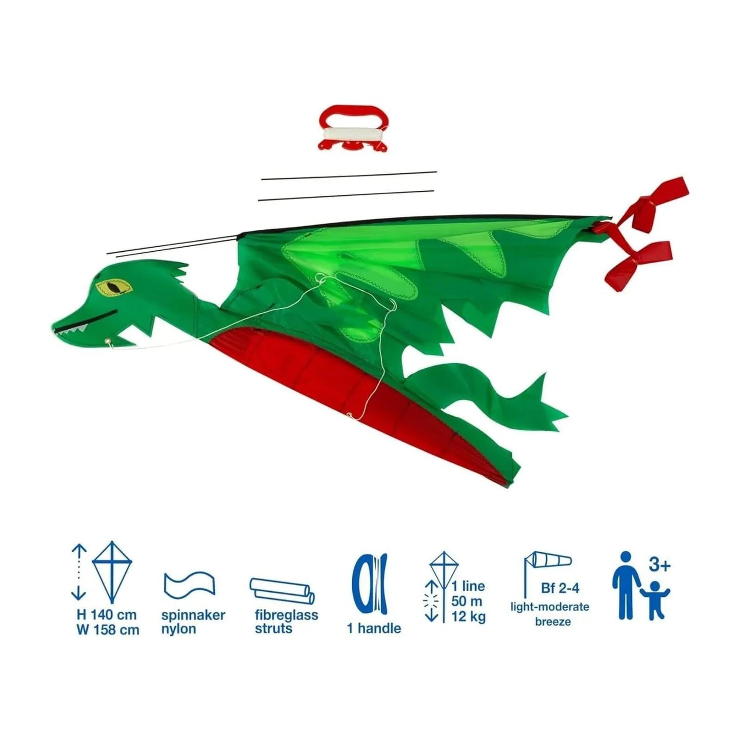 Brookite 3D Chinese Dragon Kite