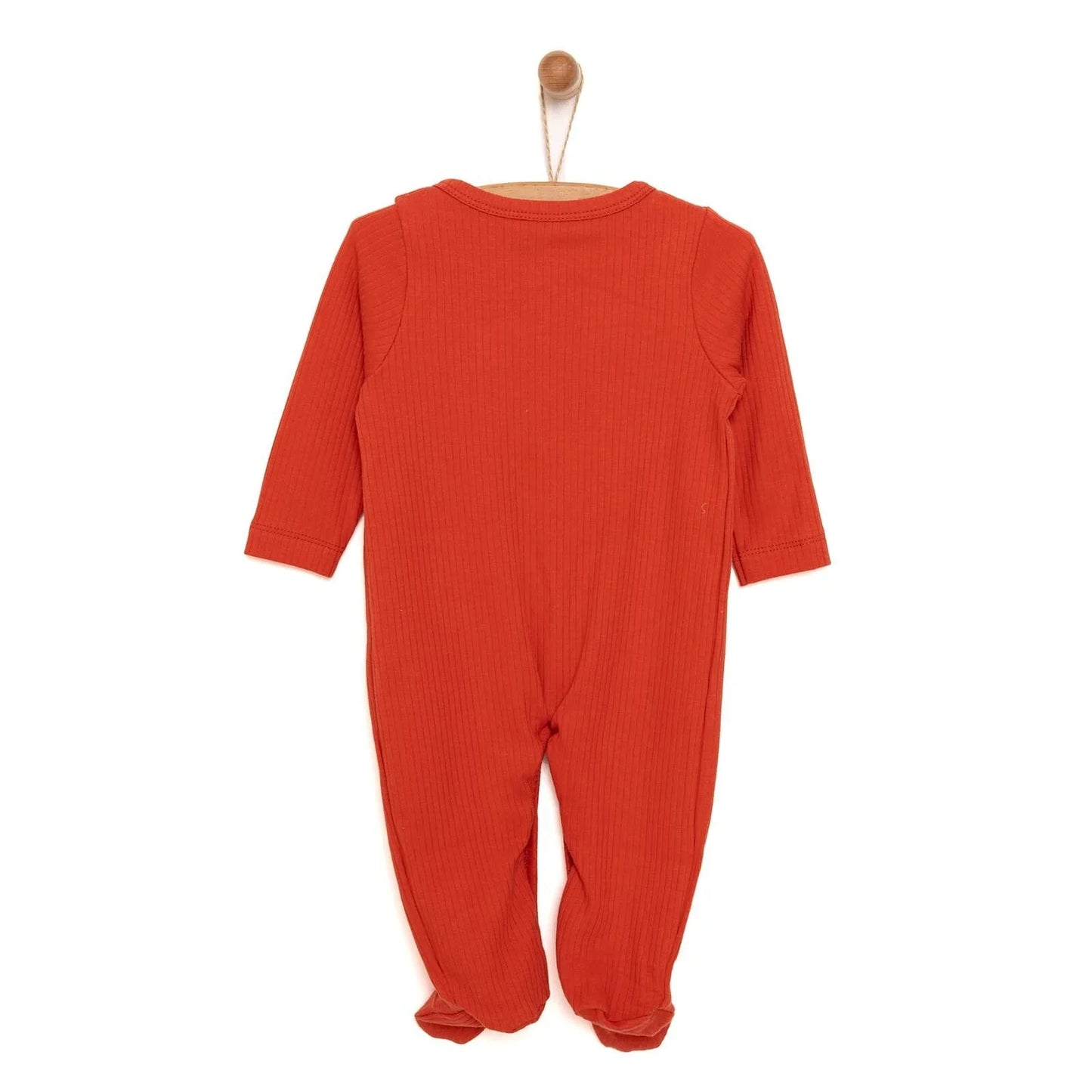 HelloBaby Newborn Girl Footed Jumpsuit - Vermilion