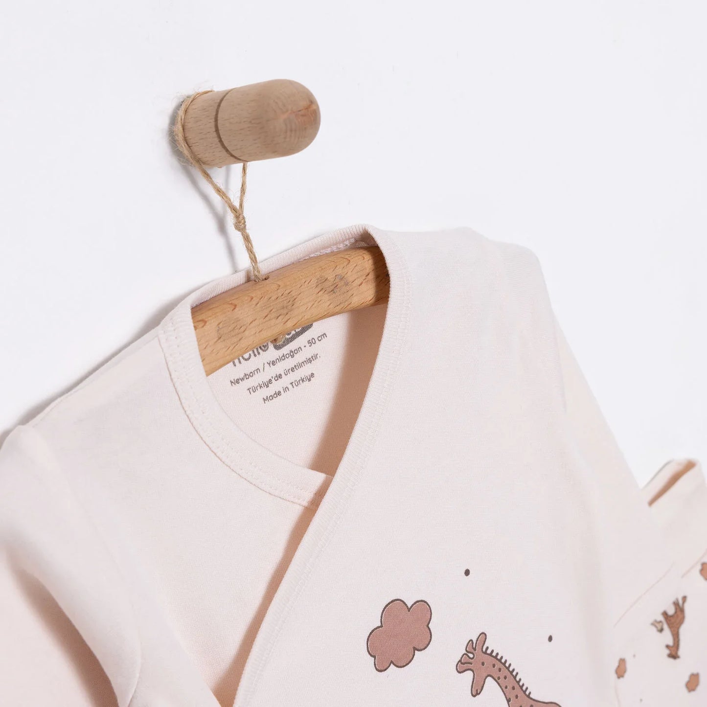 HelloBaby Unisex Wrapover Top-Footed Bottom - Beige