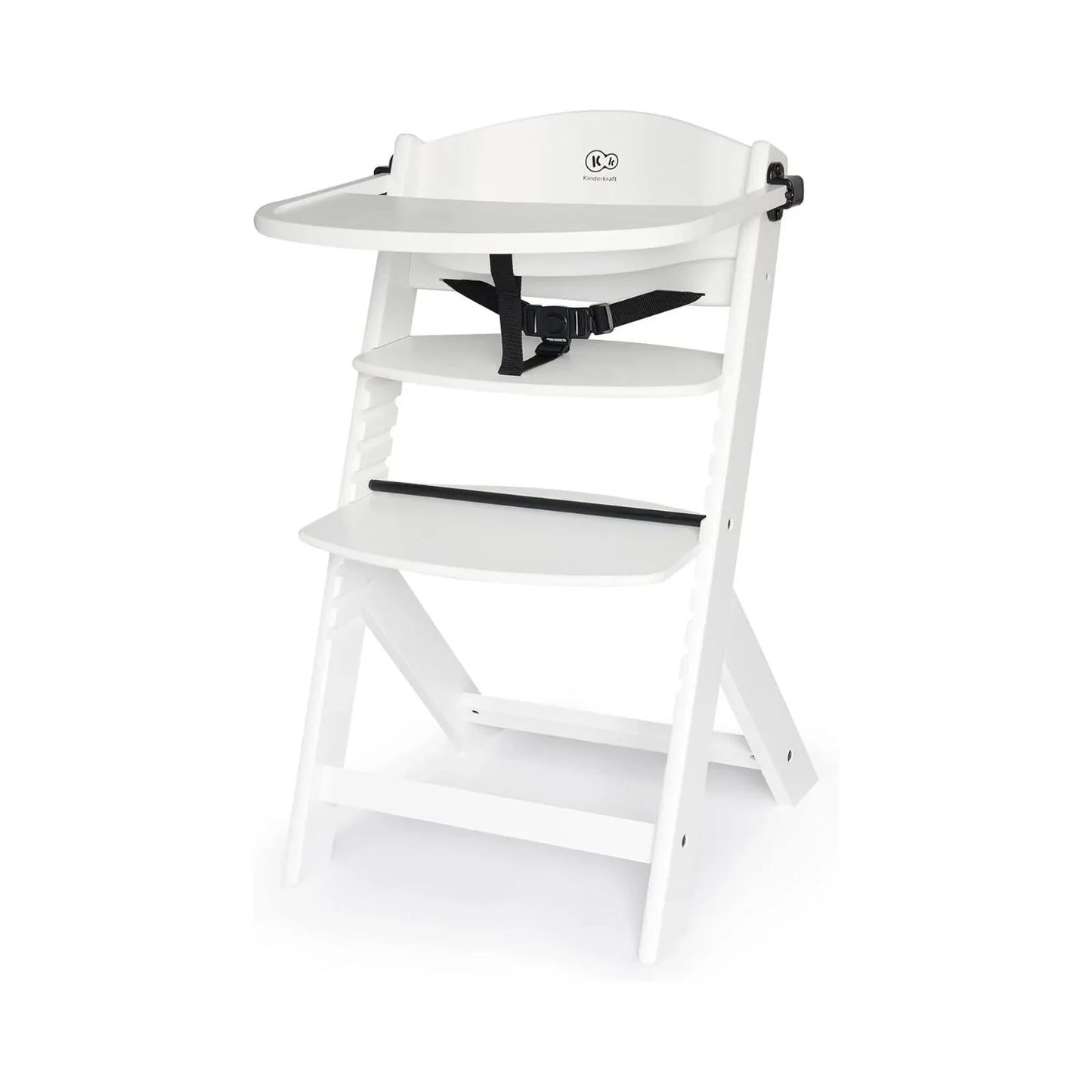 Kinderkraft Enock Wooden Highchair - White